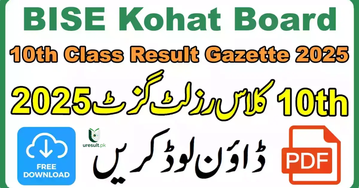 Kohat Board 10th Class Result 2025