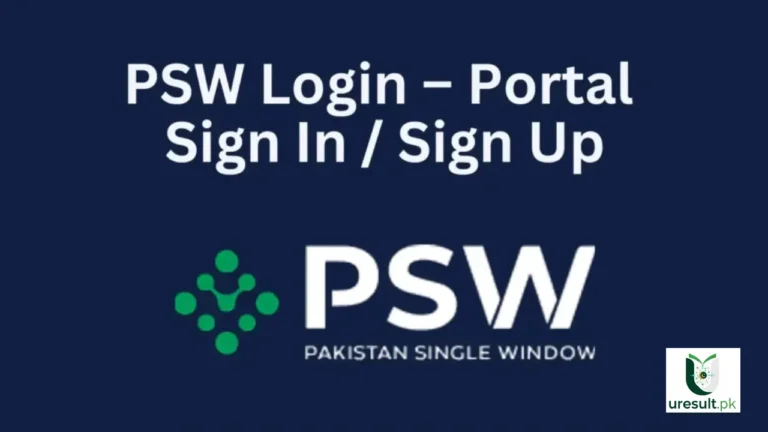 PSW Login Password Pakistan